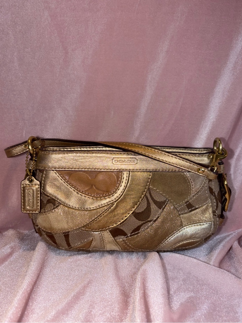 RARE Y2K Authentic Vintage Coach Demi Patchwork Zoe Mosaic Mini Shoulder Bag